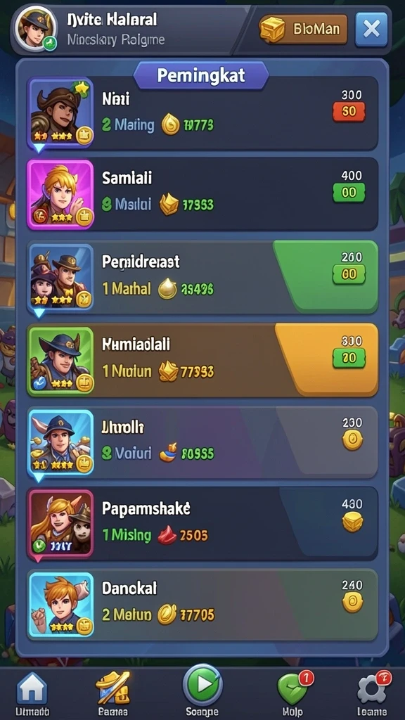 Tangkapan layar menunjukkan petualangan menarik dalam AVATAR808.