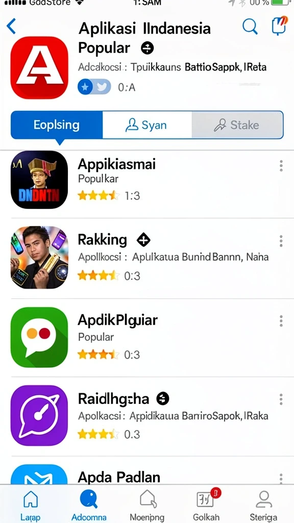 Tampilan awal yang menarik dan menggugah semangat bermain.