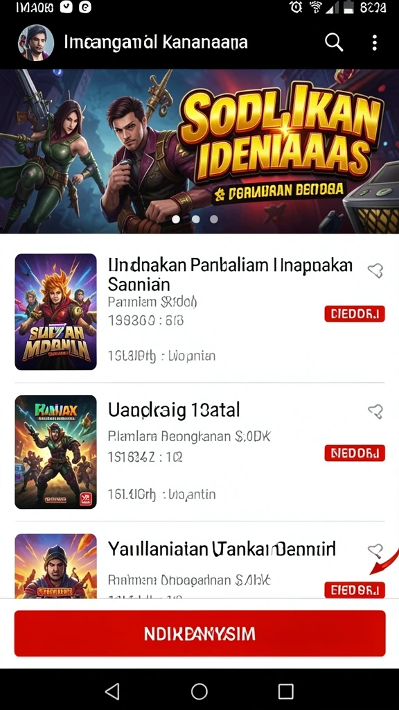 Beragam pilihan game yang tersedia.