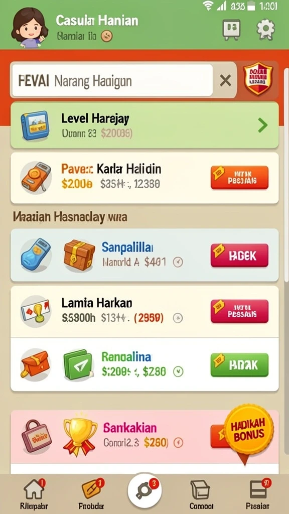 Tampilan antarmuka pengguna yang intuitif.