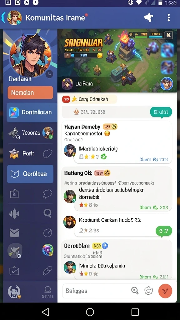 Fitur multiplayer yang memungkinkan bermain bersama teman.