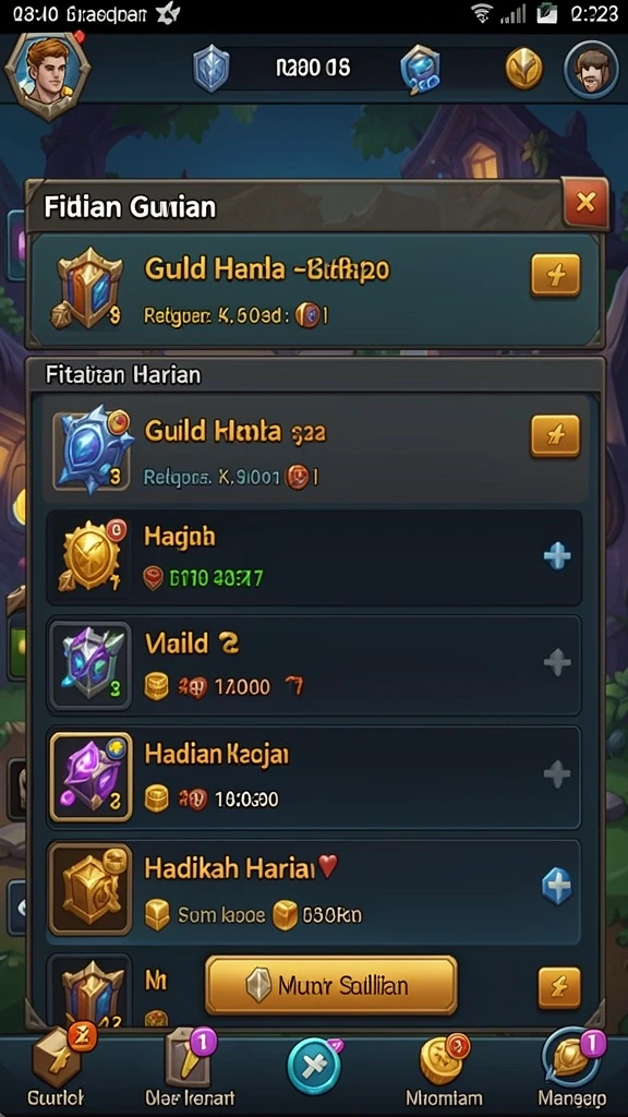 Interaksi multiplayer dengan teman-teman di game.